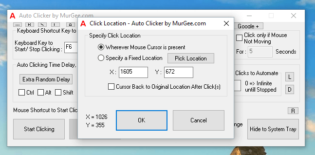mouse auto clicker no specific location